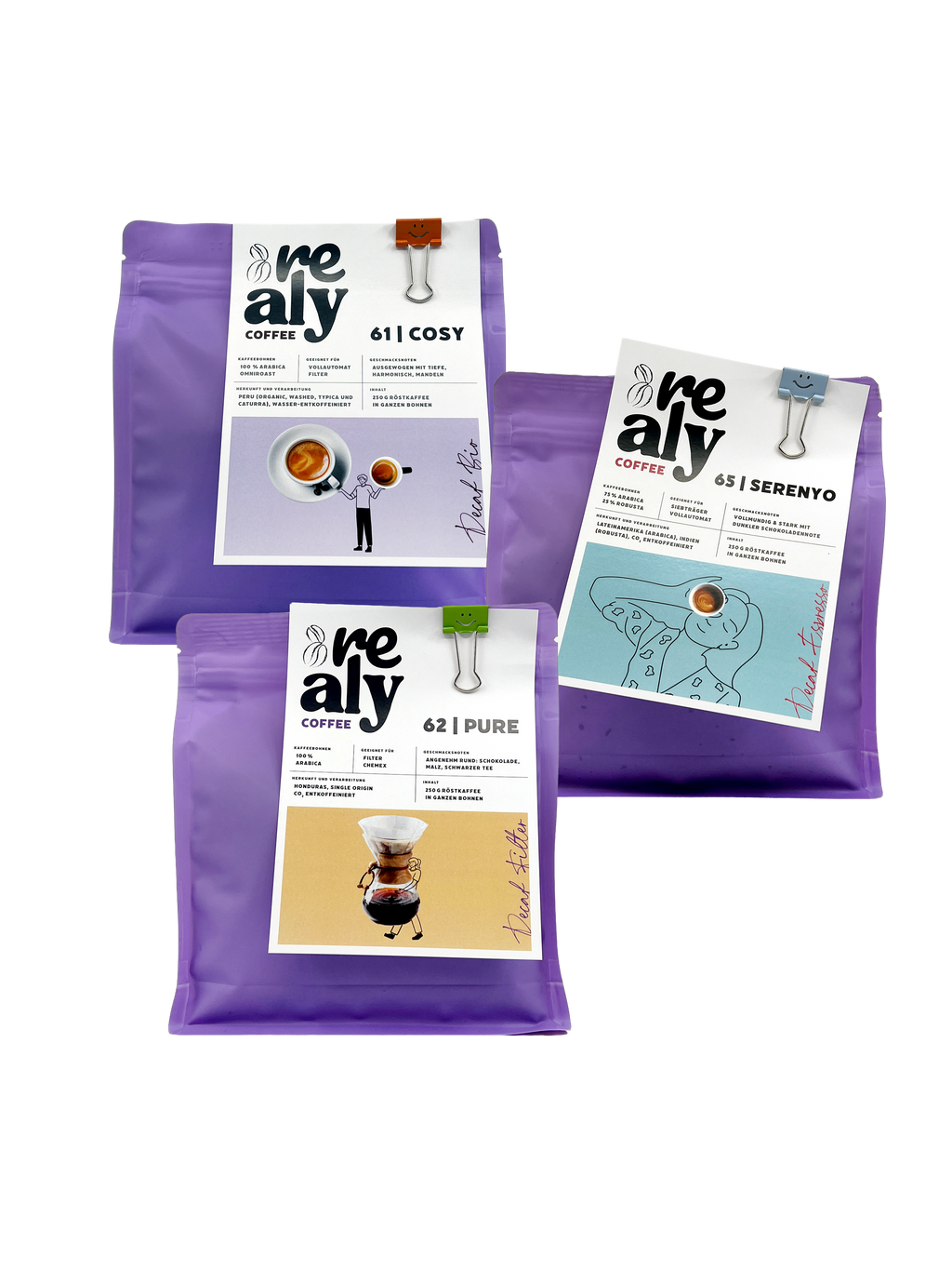 3x ohne | Cosy · Pure · Serenyo