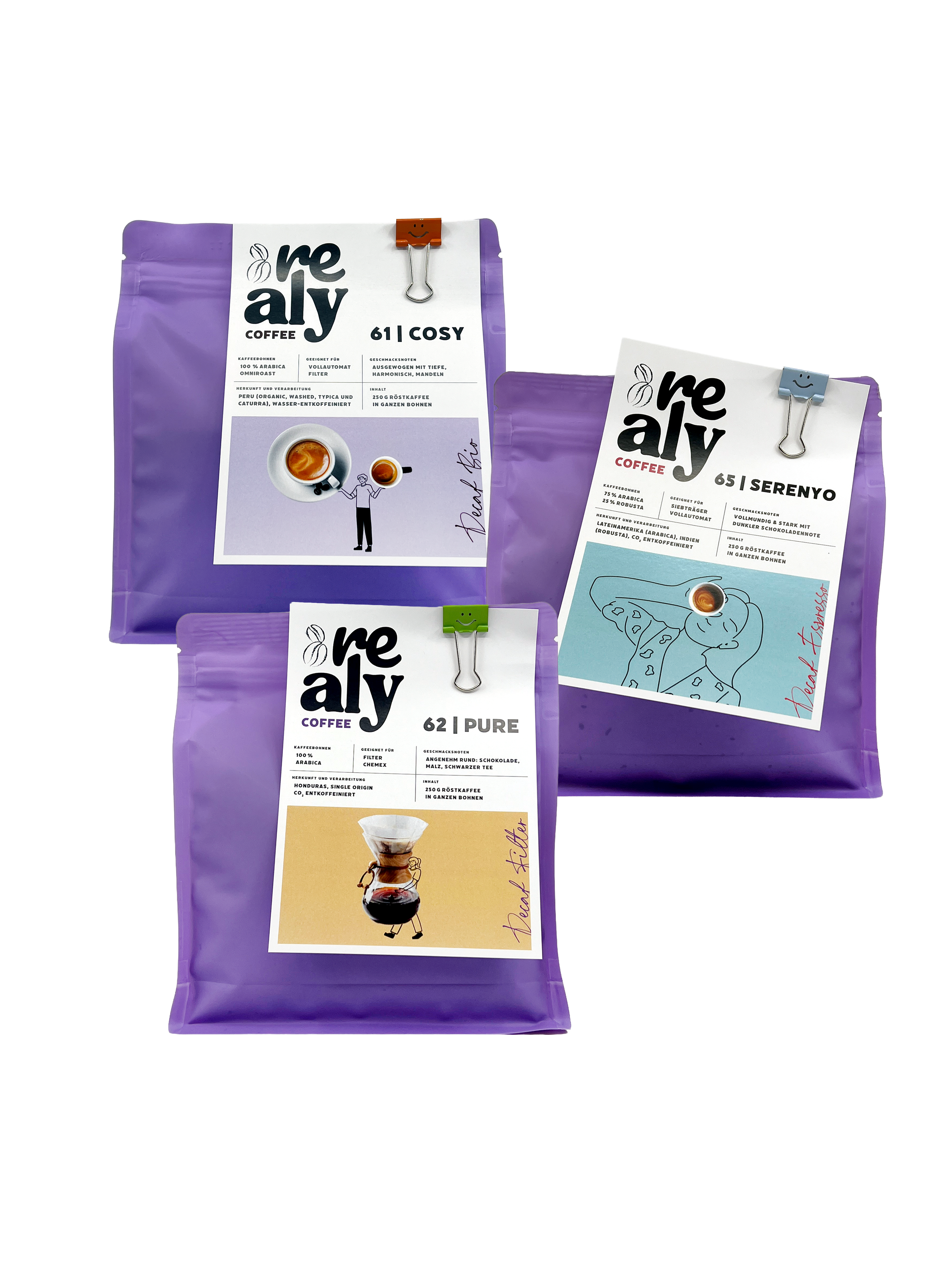 3x ohne | Cosy · Pure · Serenyo