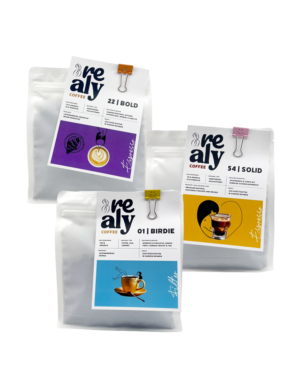 3x mit | Birdie · Bold · Solid